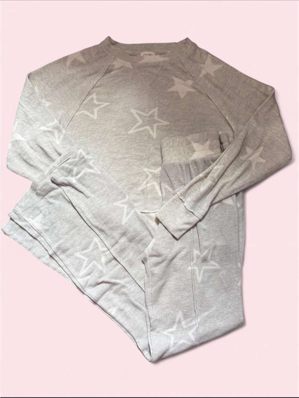 Pink Rose Coze Light Gray Knit Top